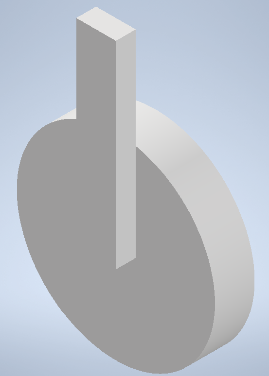 Resultado de Fase 2: base cil&iacute;ndrica con un eslab&oacute;n vertical encima